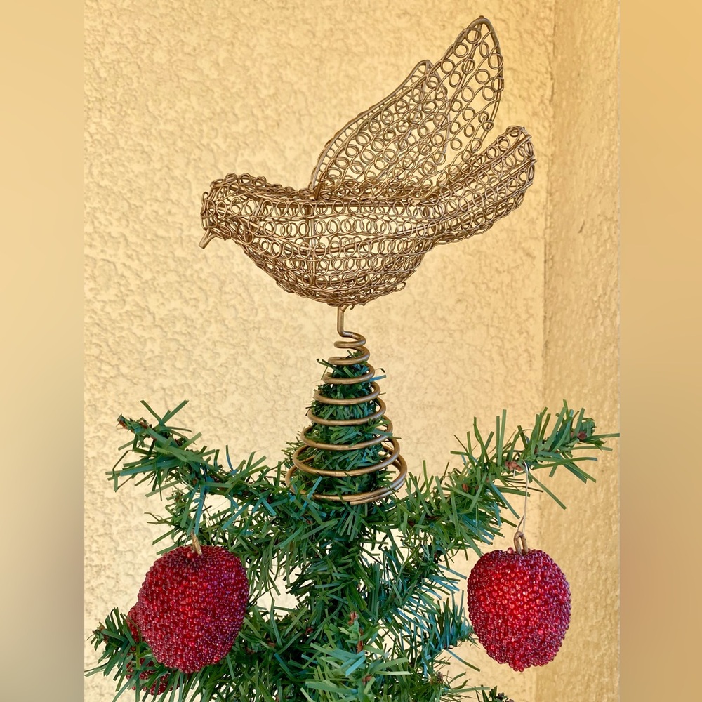 Pier One Gold Dove Christmas Tree Topper
